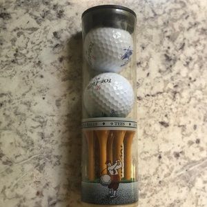 Top Flite Xl 2000 & Tour Spalding Golf Balls, with 9 wooden tees